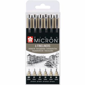 Набір лінерів PIGMA Micron 6шт., Sakura
