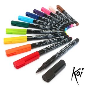 Набір маркерів Koi Coloring Brush Pen, 12кол., Sakura