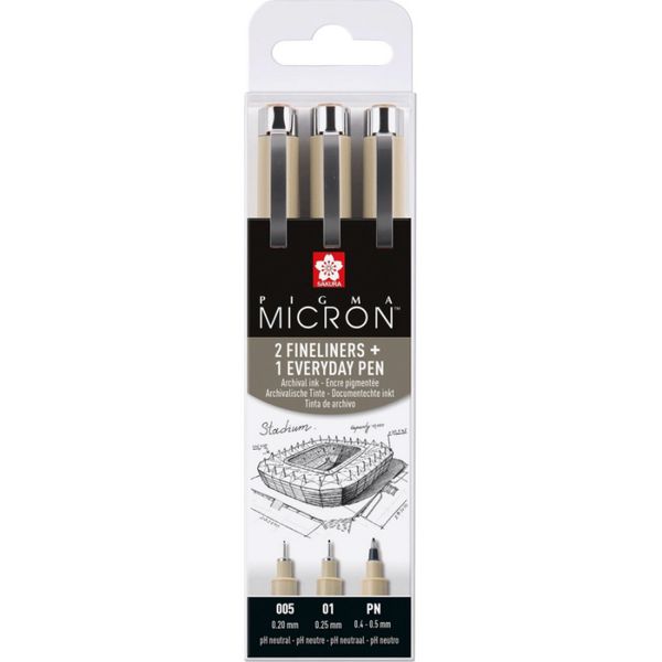 Набор линеров PIGMA Micron URBAN 3шт., Sakura