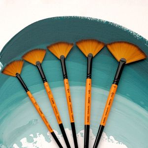 Пензель віяловий синтетика FLAME 1368FN, ROSA в ассортименті
