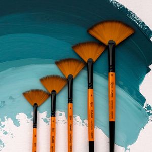 Пензель віяловий синтетика FLAME 1368FN, ROSA в ассортименті
