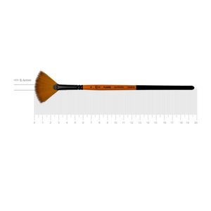 Пензель віяловий синтетика, №4, коротка ручка FLAME 1368FN, ROSA