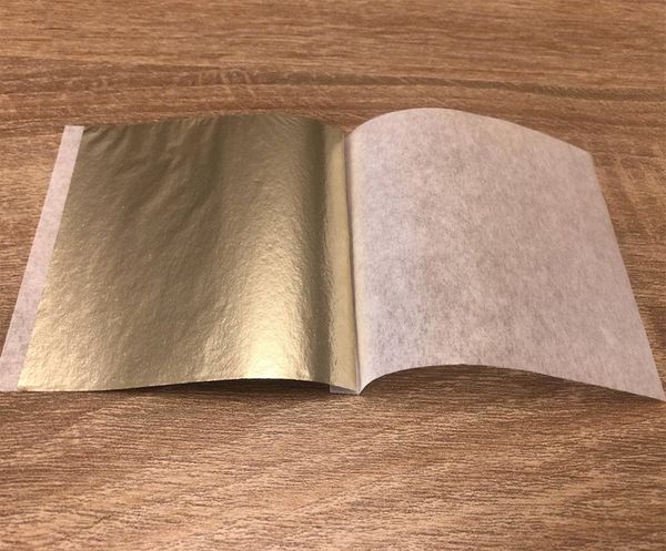 Дзеркальна поталь №13 Лайт Шампанське срібло, 25 арк, 80 на 85 мм тріснуті листи