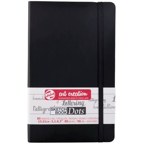 Блокнот для графіки, А6 9х14 см, 80 аркушів, 140 гр/м2, чорний, Talens Art Creation, Royal Talens