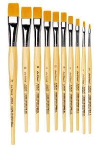 Пензель плаский синт. м'яка, №12, Junior 304, ДаВінчі (da Vinci)