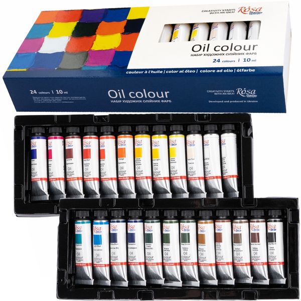 Набір олійних фарб 24 кол, 10 мл, ROSA Studio