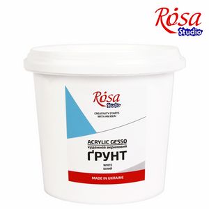 Грунт акриловий художній, білий, 1000 мл (1200 г), ROSA Studio