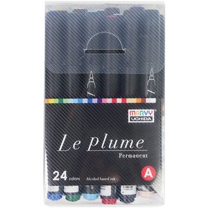 Набір спирт. маркерів, односторонні, класичні відтінки, LE PLUME BRUSH, 24 шт, Marvy