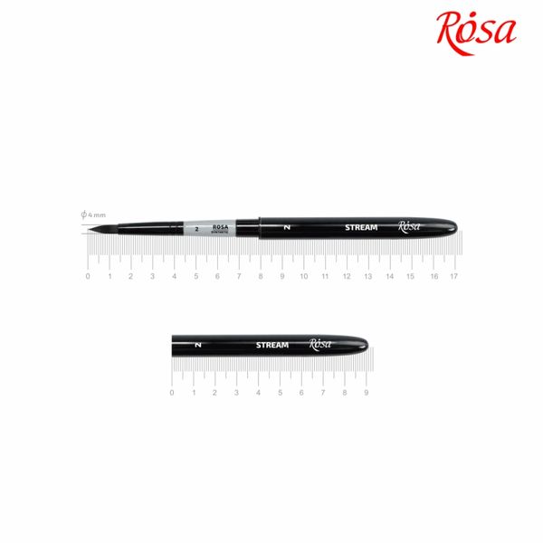 Кисть круглая синтетика №2, короткая ручка TRAVEL BRUSH, STREAM 158