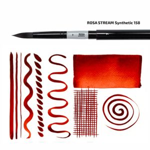 Пензлик круглий синтетика, коротка ручка TRAVEL BRUSH, STREAM 158