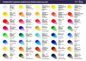 Фарба акварельна, Нефритовий зелений (766), кювета 2.5 мл, Rosa Gallery
