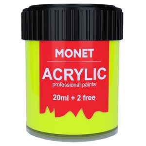 Фарба акрилова, Лимонна флуоресцентна 22 мл, Monet (F1)
