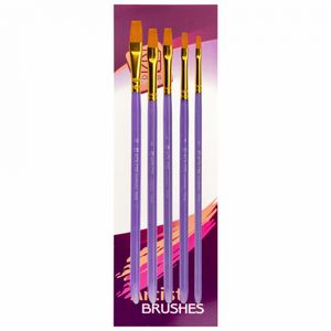 Набір пензлей 7009, синтетика плос. 5 шт., Kolos