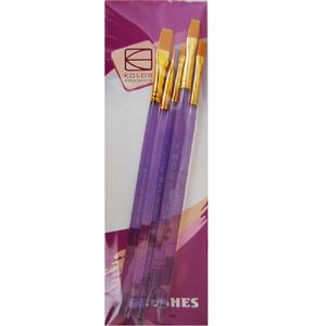 Набір пензлей 7009, синтетика плос. 5 шт., Kolos