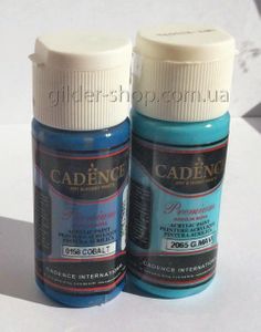 Акриловая краска, №0158 Кобальт синий, 25 мл, Premium Acrylic Paint, Каденс (Cadence)