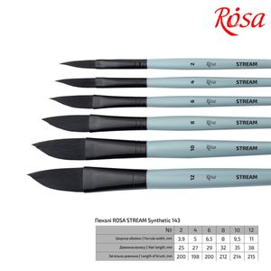 Пензлик саблевидна плоска синтетика даггер №4 STREAM 143