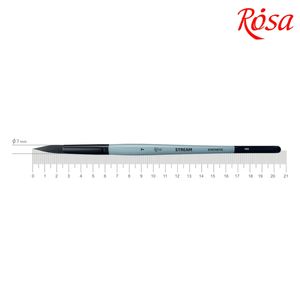 Пензлик круглий синтетика, №7, коротка ручка STREAM 132 ROSA