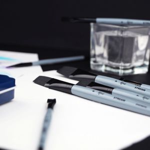 Кисть плоская синтетика №8, короткая ручка STREAM 134