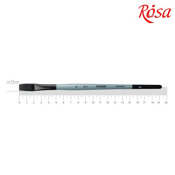 Кисть плоская синтетика №6, короткая ручка STREAM 134