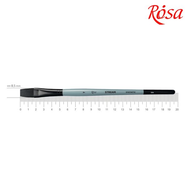 Пензлик плоский синтетика, №7 коротка ручка STREAM 134