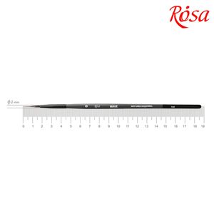 Пензлик круглий лайнер білка/соболь WAVE 148, №0, коротка ручка,  Rosa