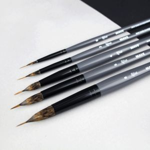 Кисть круглая лайнер белка/соболь WAVE 148, №8, короткая ручка, Rosa