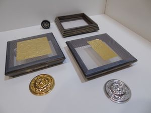 Аппликатор сетка 160х160 мм для взятия и укладки целого листа золотой потали, PG Italy + масло в подарок