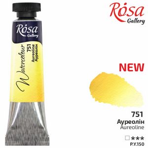 Фарба акварельна, Ауреолін 751, туба, 10 мл, ROSA Gallery