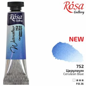 Краска акварельная, Церулеум 752, туба, 10 мл, ROSA Gallery