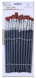 Набір художніх нейлонових пензлів 12 шт.