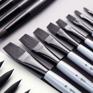 Пензлик плоский синтетика, №8 коротка ручка STREAM 134