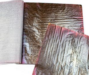 Кольорова поталь оксид, №07 Чорно-бронзовий з фіолетовими краями, 5 аркушів, 14 на 14 см