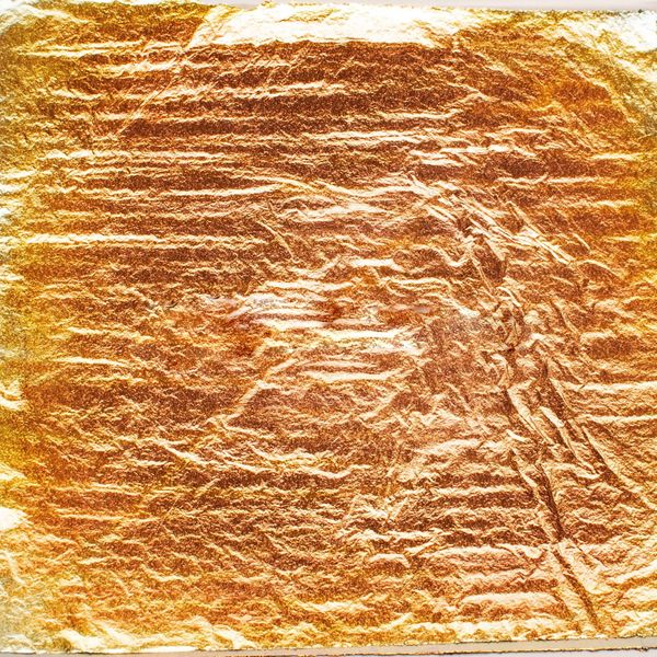 Кольорова поталь оксид, №05 Коричнево-бронзові смуги на золотому фоні, 5 аркушів, 14 на 14 см