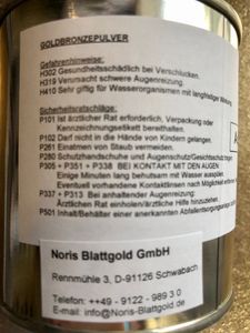 Металлический пигмент суперблестящий, Богатое бледное золото Reichbleichgold, 250 г, зернистость 6000, Noris