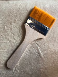 Флейц, пензель плаский з синтетичною щетиною 60 mm, коротка ручка