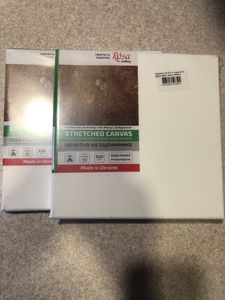 Полотно на підрамнику, 20х20 см, бавовна, акріл, дрібне зерно, модуль №0 Rosa Gallery 320 г/м2