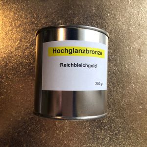 Металлический пигмент суперблестящий, Богатое бледное золото Reichbleichgold, 250 г, зернистость 6000, Noris