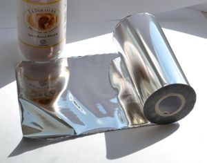 Трансферная зеркальная поталь Серебро, рулон, 25 метров