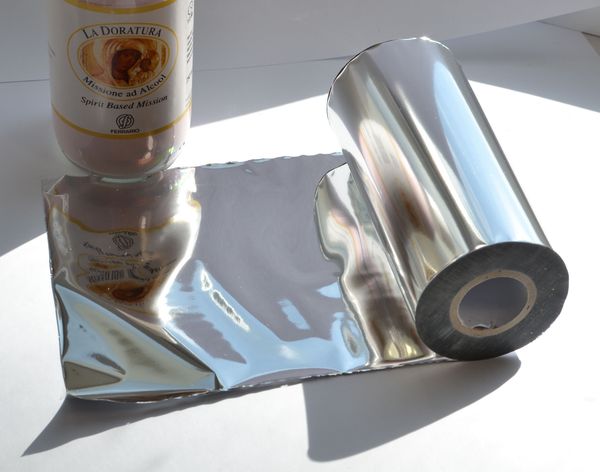 Трансферна дзеркальна поталь Срібло, рулон, 10 метрів